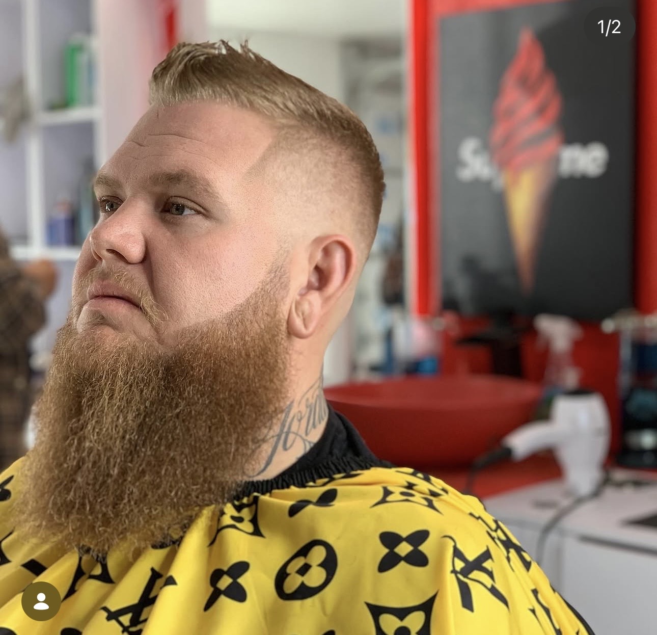 Sharp line-up and beard detail